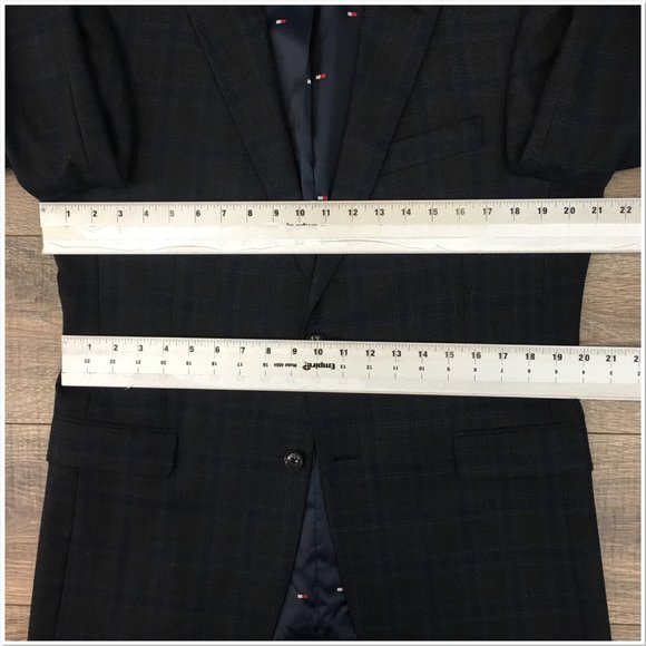 Tommy Hilfiger Mens Blazer Sport Coat Two Button Jacket Wool‎ 40R Casual Suits - Picture 11 of 13
